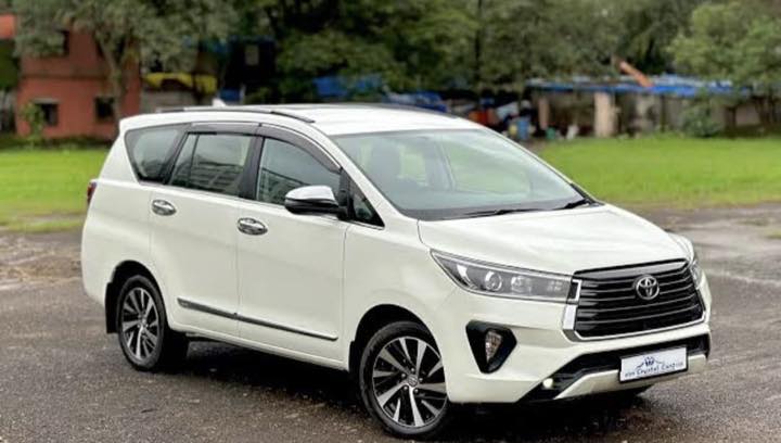 White Toyota Innova Crysta diesel on self drive rent in Pune